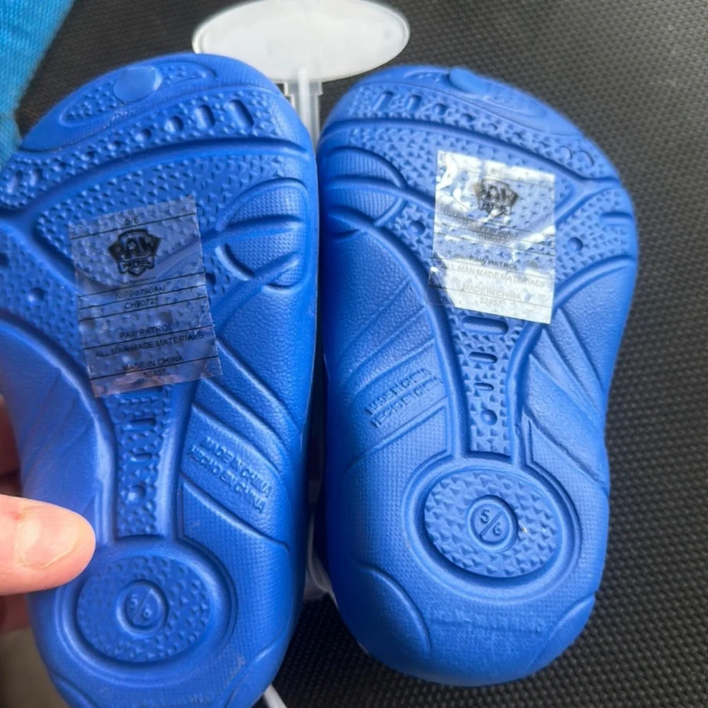 PAW PATROL TODDLER WATER SHOES/CLOGS: BLUE: NWT: SZ 5/6